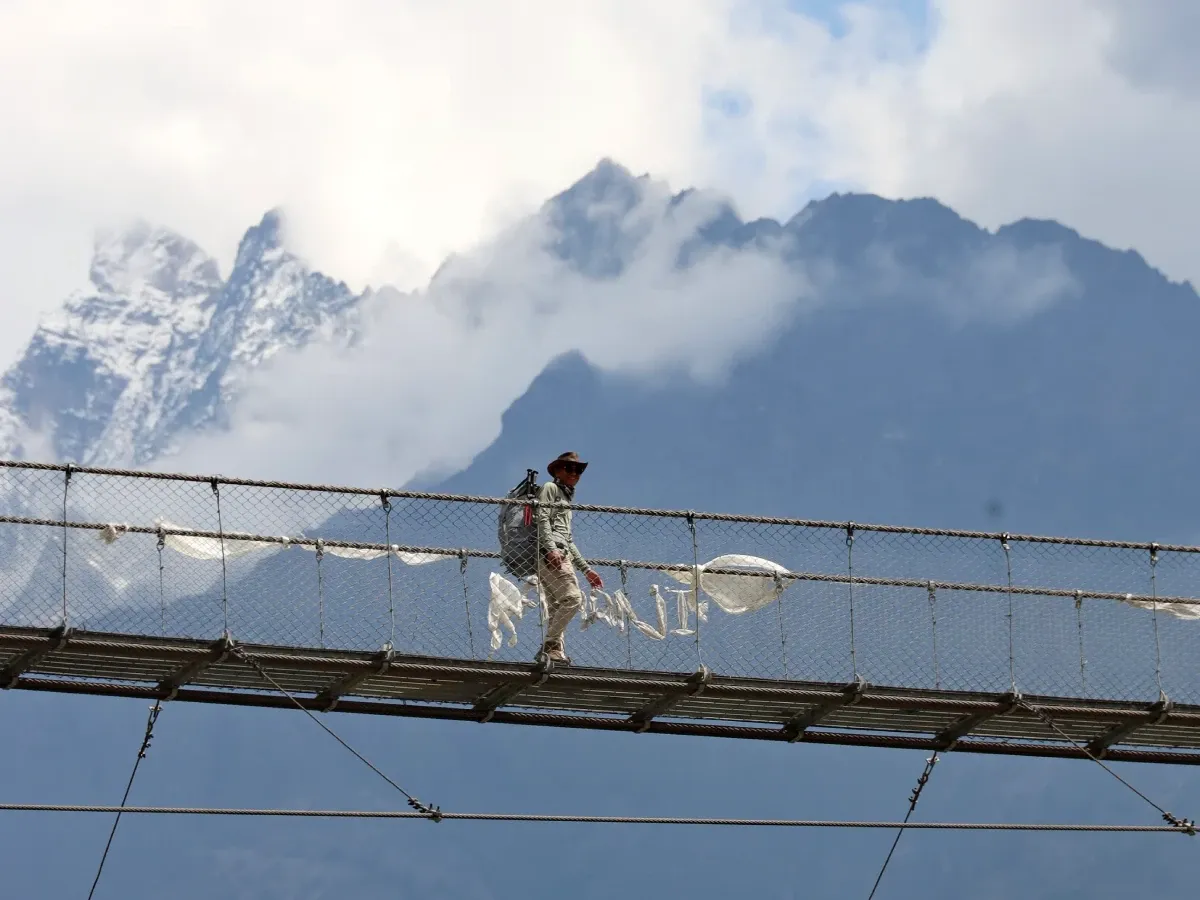 Suspension bridge in Manaslu