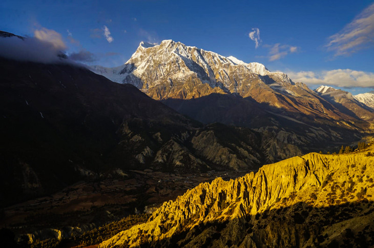 Mt. Gangapurna view from Bhratang Village, ACT