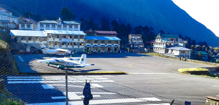 Planes parked in the airport